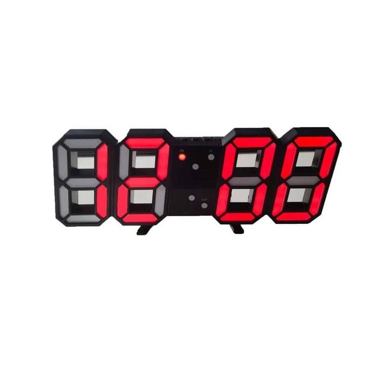 Olvoria | LumiSync 3D LED Wall Clock – Modern Digital Clock with Dimmable Lighting