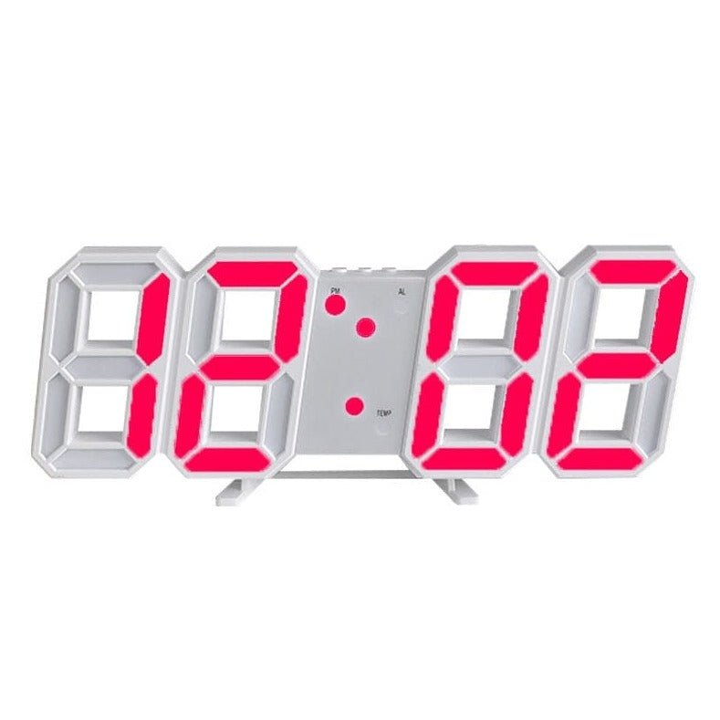 Olvoria | LumiSync 3D LED Wall Clock – Modern Digital Clock with Dimmable Lighting