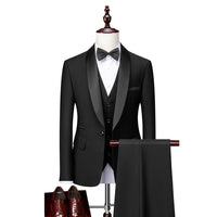 Olvoria | Traje de esmoquin para hombre de 3 piezas con cuello chal