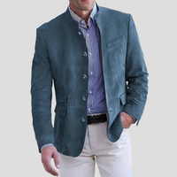 Olvoria | Blazer de ante para hombre con cuello mao