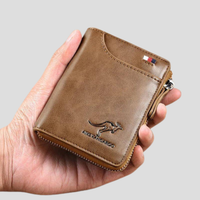Olvoria | Cartera bifold con cremallera para hombre con bloqueo RFID