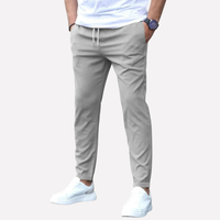 Olvoria | Pantalones casuales para hombre con cintura de cordón