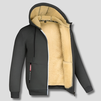 Olvoria | Sudadera con capucha de forro polar y forro sherpa para hombre