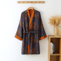 Olvoria | Bata kimono jacquard con cinturón para hombre