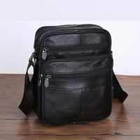 Olvoria | Bolso de hombro de cuero para hombre | Piel de vaca genuina cruzado | Correa ajustable