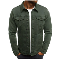 Olvoria | Chaqueta ligera de mezclilla para hombre con bolsillos en el pecho