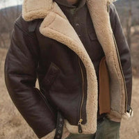 Olvoria | Chaqueta aviador para hombre forrada de piel