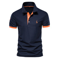 Olvoria | Polo de manga corta para hombre con cuello en contraste