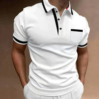 Olvoria | Polo con mangas a rayas y bolsillo para hombre