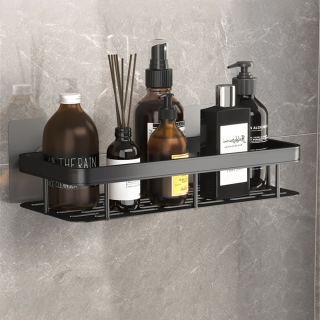 Olvoria | Metal Suction Cup Bathroom Shelves