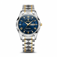 Olvoria Modelo 615 | Reloj de lujo para hombre | Movimiento de cuarzo japonés MIYOTA | Caja de acero inoxidable 316L | Cristal Hardlex | Resistente al agua 3 ATM | Índices luminosos y fecha