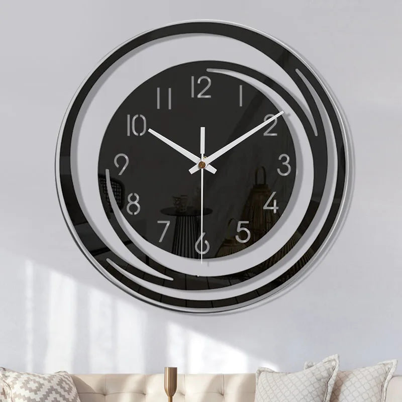 Olvoria | Modern Minimalist Wall Clock with Swirl Design