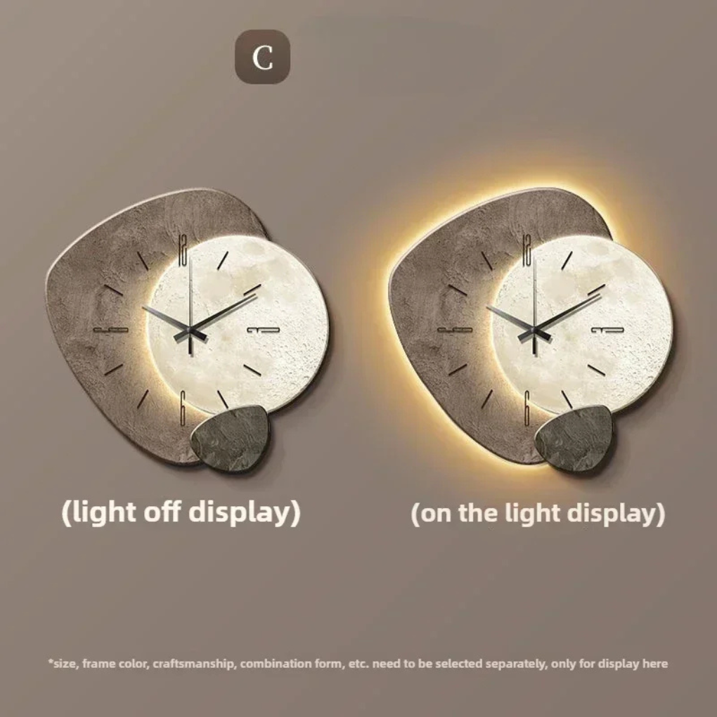 Olvoria | Modern Wall Clock with Integrated LED Light