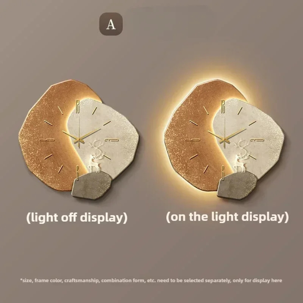 Olvoria | Modern Wall Clock with Integrated Light