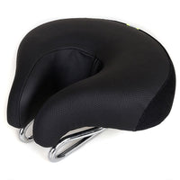 Olvoria | Asiento de bicicleta sin nariz para montaña con acolchado grueso y suave (negro)