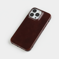 Olvoria | Étui en cuir véritable ciré à l'huile pour Apple iPhone