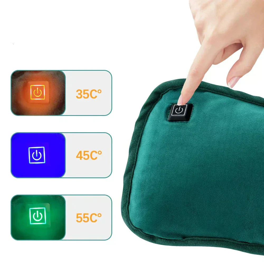 Olvoria | Portable Graphene Heating Pad | USB Rechargeable | 3 Temperature Levels | Ergonomic Hand & Belly Warmer | Includes Intelligent Auto Shut-Off