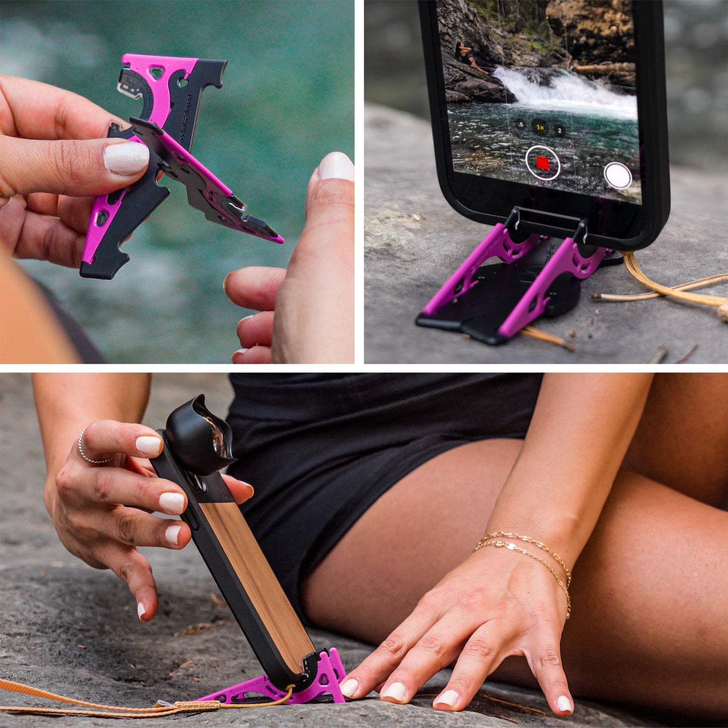 Olvoria | Portable Phone Stand for Perfect Pictures - SnapFold