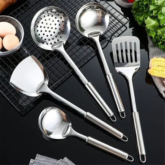 Olvoria | Premium Stainless Steel Kitchen Utensils | 5 Piece Set