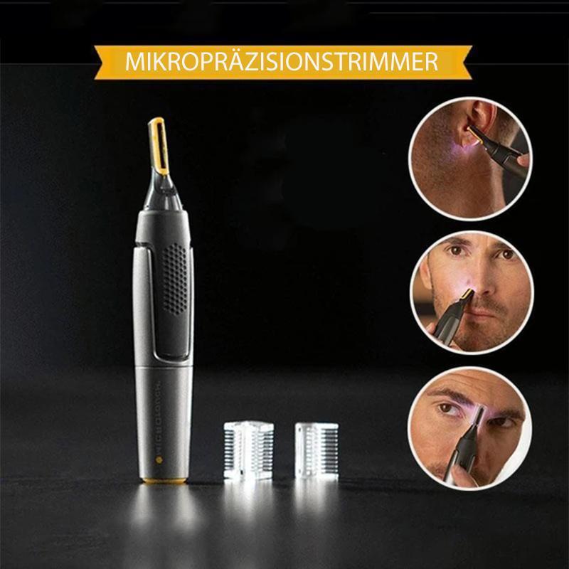 Olvoria | Professional Ultra-Thin Precision Trimmer | Titanium Stainless Steel Blades | Integrated LED Light | Micro-Oscillation Technology | For Nose, Ears & Contours