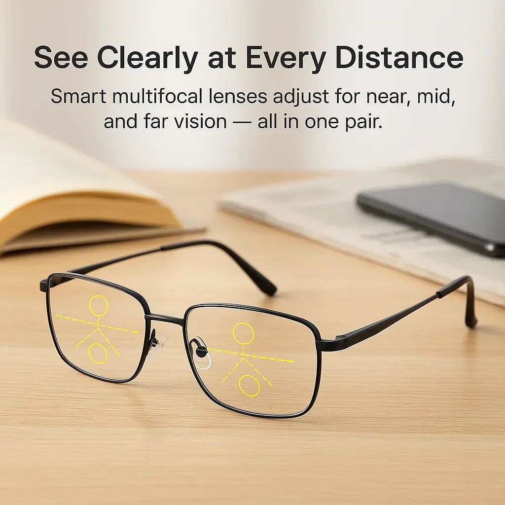 Olvoria | Progressive Multifocal Glasses for Clear Vision - German Intelligent Design for Everyday Use