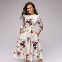 Olvoria - Vestido elegante Retrozo de longitud media