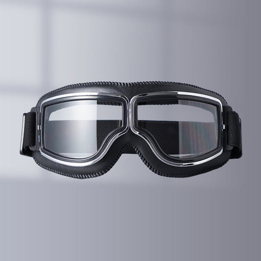 Olvoria | RoadRider | Vintage Motorcycle Goggles with Interchangeable Lenses and Comfort Padding