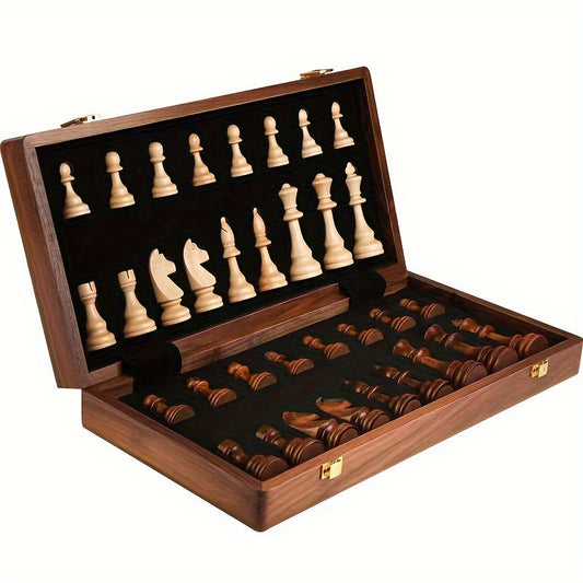 Olvoria | RoyalWood Luxury Chess Set – Solid Wood Chessboard with Finely Detailed Pieces