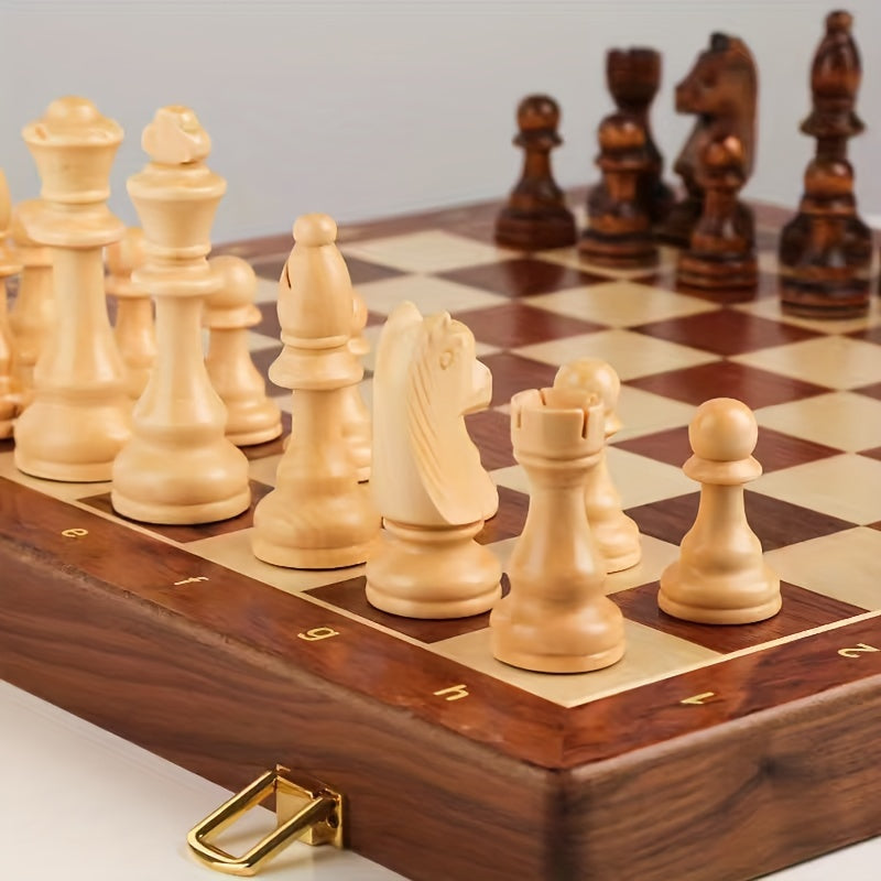Olvoria | RoyalWood Luxury Chess Set – Solid Wood Chessboard with Finely Detailed Pieces