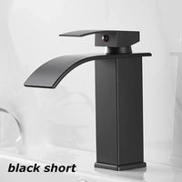 Mezclador de lavabo Olvoria Aqualis Noir | Acero inoxidable | Agua caliente y fría | Para baño y aseo de invitados