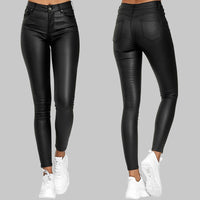 Pantalones ajustados de cuero Olvoria
