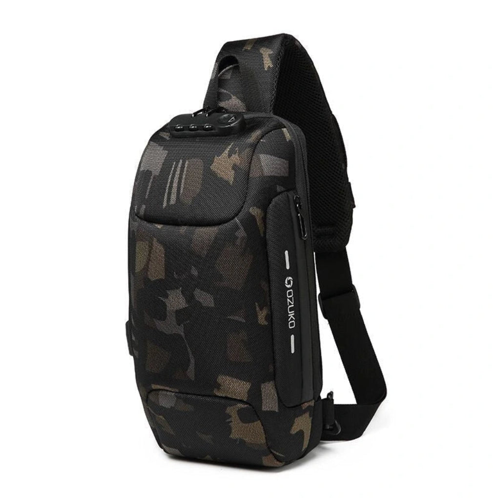 Olvoria | Sling Bag with USB Charging & Lock