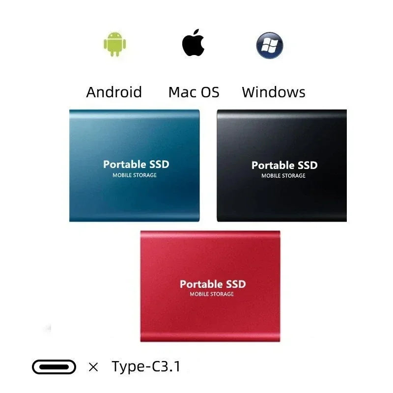 Olvoria | TECHNOLOGY | Super Fast External SSD 128GB | Mini SSD | High-Speed Storage for Laptop and PC