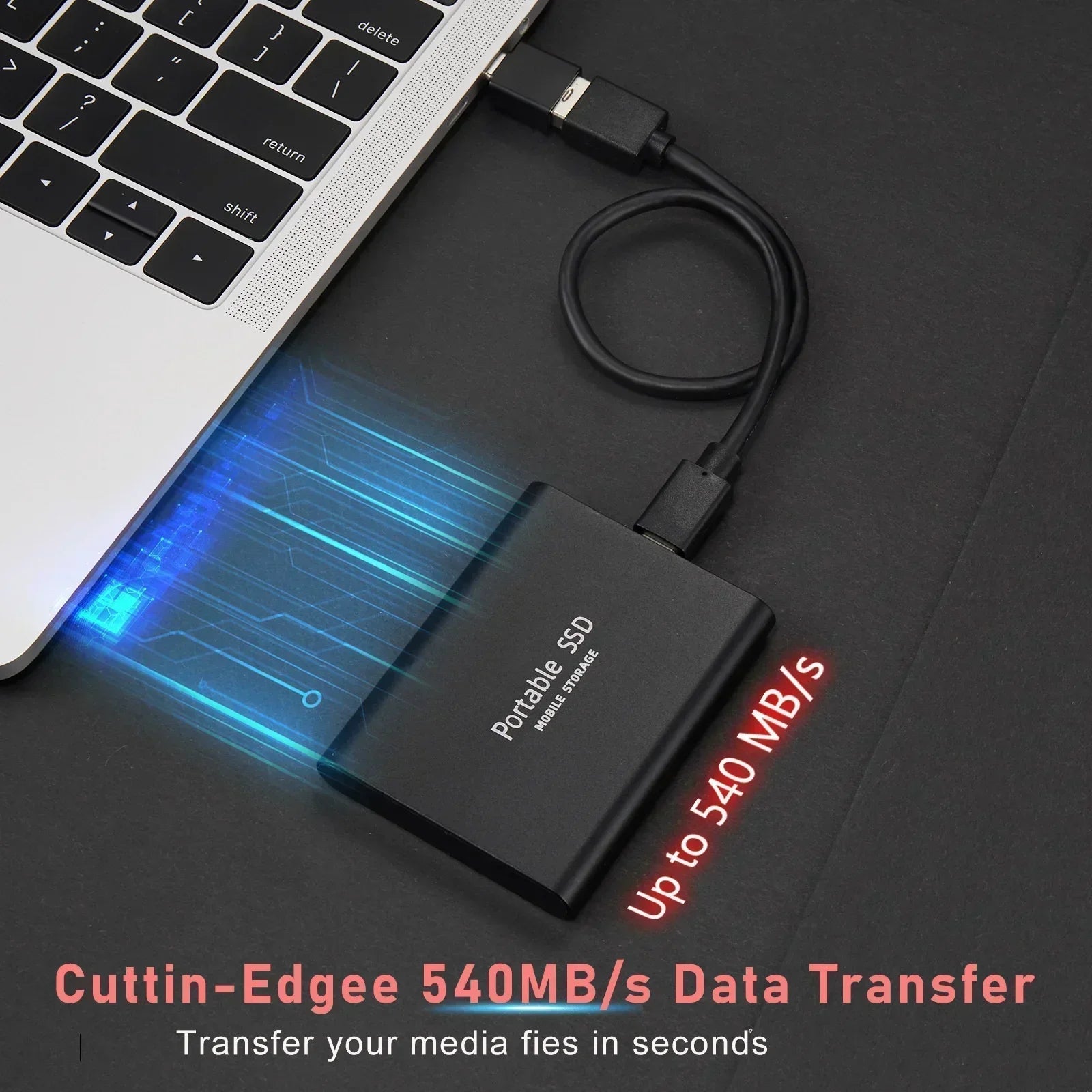 Olvoria | TECHNOLOGY | Super Fast External SSD 128GB | Mini SSD | High-Speed Storage for Laptop and PC