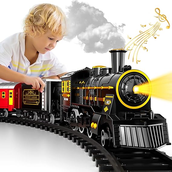 Olvoria | TrackMaster Pro - Battery-powered electric train set with realistic sounds