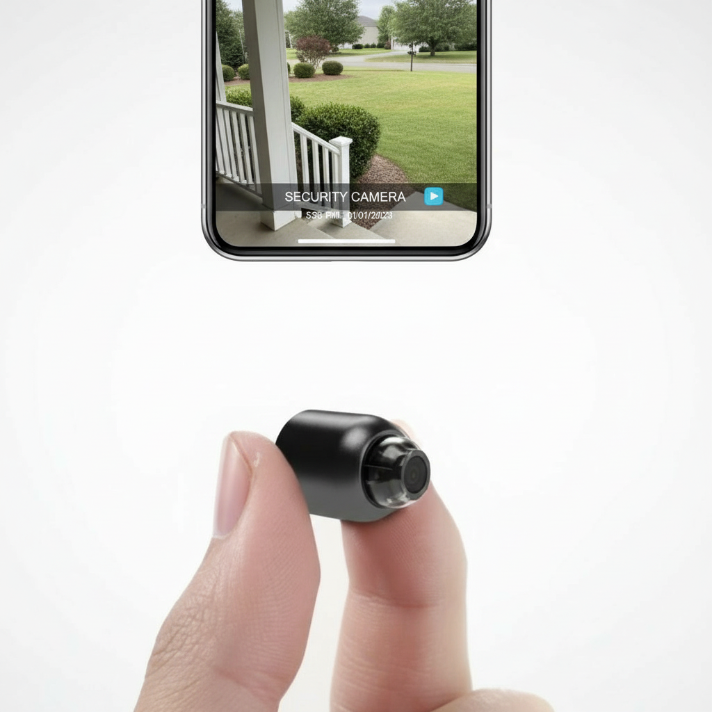 Olvoria | Ultra-Small WiFi IP Camera | 1080p Full HD | 120° Wide Angle Lens | Infrared Night Vision & Motion Sensor | 2-Way Audio | Global Remote Access