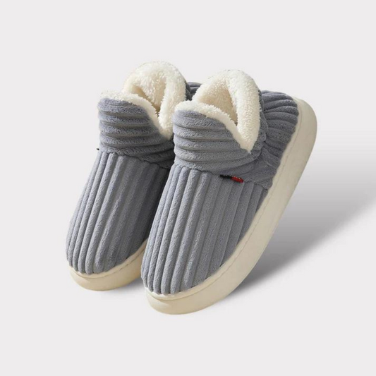 Olvoria | Unisex Corduroy Bootie Slippers - Lined