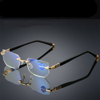 Olvoria | Gafas de lectura inteligentes Viselio con lentes progresivas | Ultraligeras y filtro de luz azul | Para visión cercana y lejana | Montura de titanio TR90