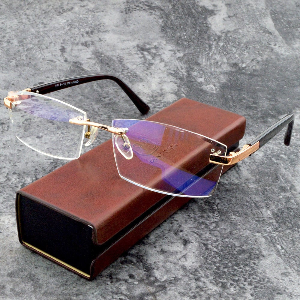 Olvoria | Viselio Intelligent Reading Glasses with Progressive Lenses | Ultra-Light & Blue Light Filter | For Near & Distant Vision | Titanium Frame TR90
