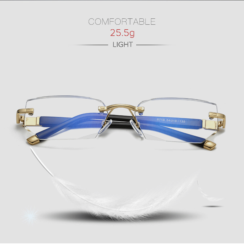 Olvoria | Viselio Intelligent Reading Glasses with Progressive Lenses | Ultra-Light & Blue Light Filter | For Near & Distant Vision | Titanium Frame TR90