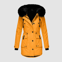 Olvoria - Chaqueta impermeable de invierno con capucha para mujer