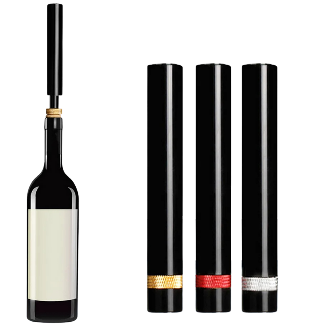 Olvoria | WineLuxe Air Pressure Wine Opener – Stainless Steel & Ergonomic Design