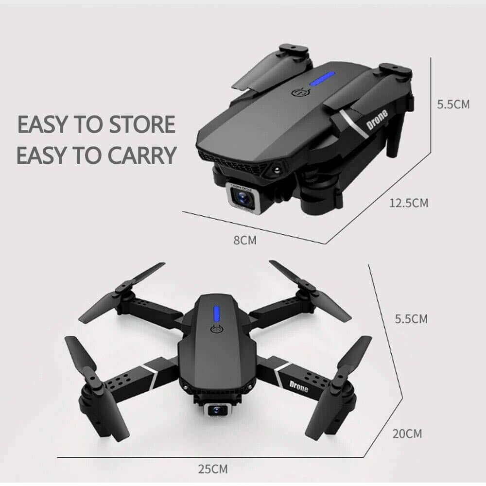 Olvoria | with Camera Black 4K Professional HD Camera WIFI FPV RC Quadcopter Foldable Helicopter