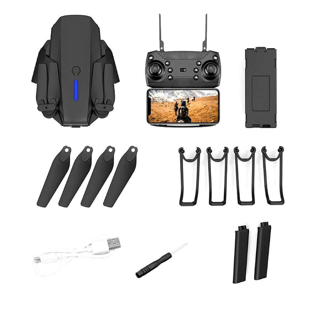 Olvoria | with Camera Black 4K Professional HD Camera WIFI FPV RC Quadcopter Foldable Helicopter
