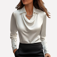 Olvoria | Blusa de mujer con cuello vuelto y manga larga