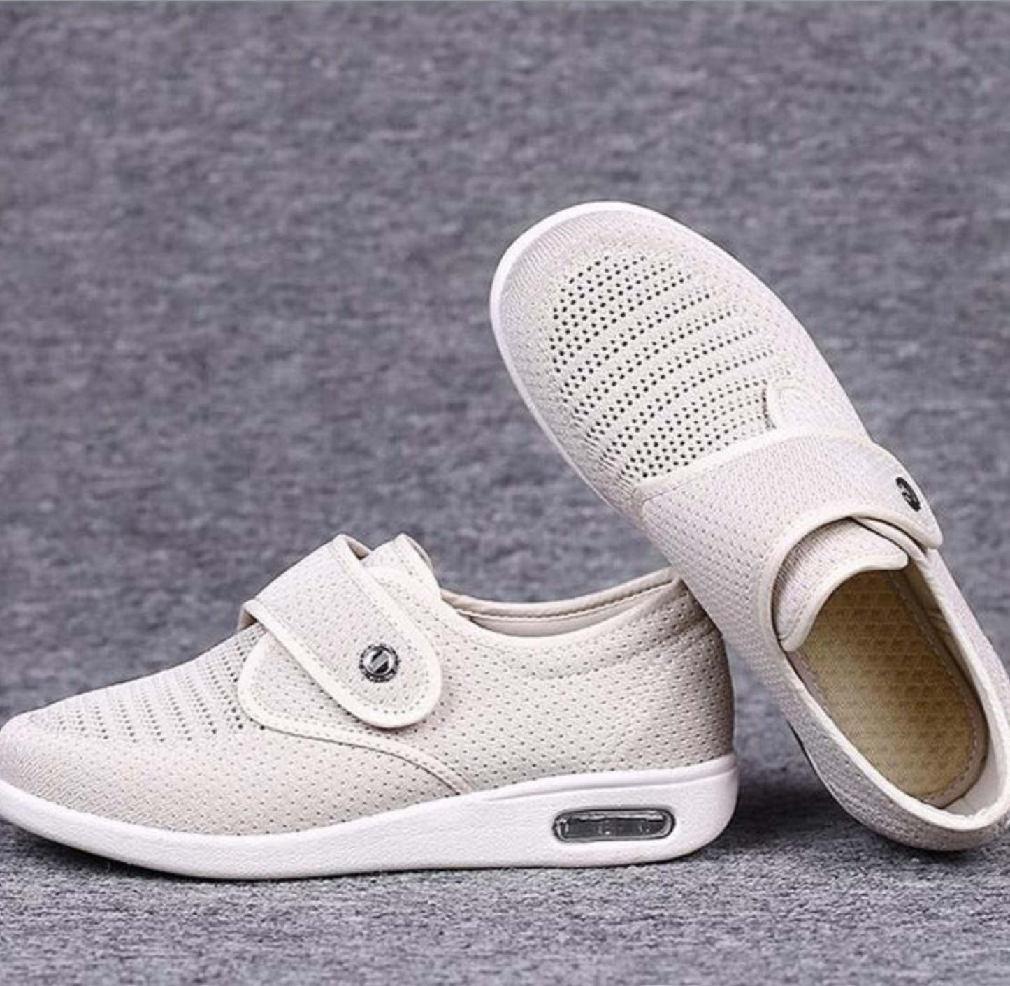 Olvoria | Women's Diabetic Comfort Shoes with Hook-and-Loop Fastener