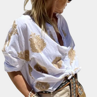 Olvoria | Camisa bordada para mujer con botones
