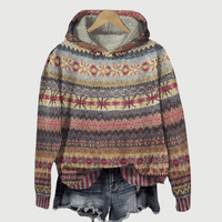 Olvoria | Sudadera con capucha Fair Isle para mujer
