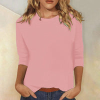 Olvoria | Camiseta de manga larga con cuello redondo para mujer