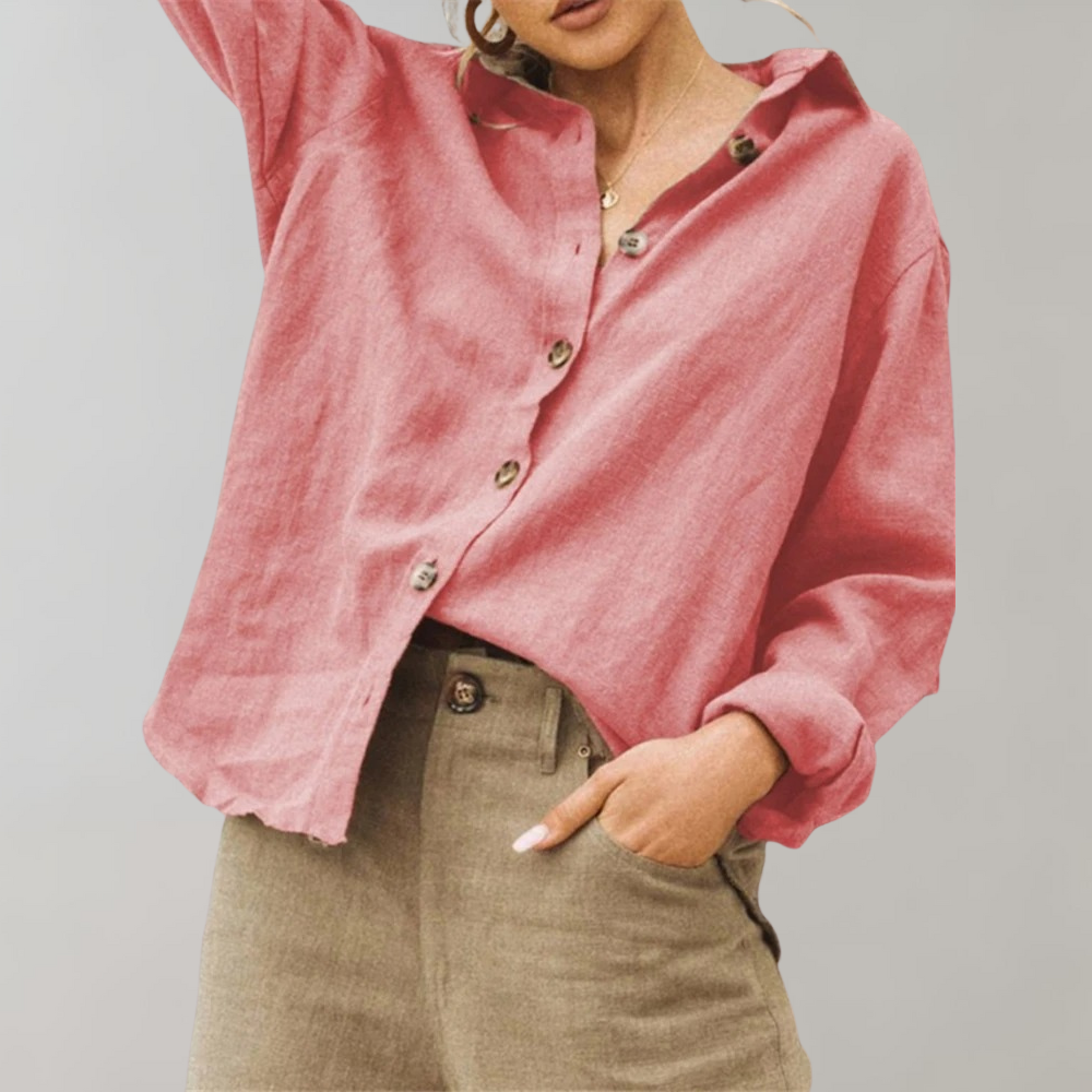 Olvoria | Women's Relaxed Fit Button-Down Shirt